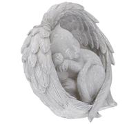 Gatuida Pierre Tombale Commémorative pour Chat en Résine Statue Ange Chat Décor Jardin Extérieur Stèle Funéraire pour Animaux de Compagnie Ornement Souvenir pour Pelouse