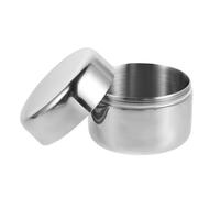 Gatuida Pilulier en Métal Portable en Acier Inoxydable Boîte de Rangement Étanche pour Remède Grand Format Argenté Brillant Mini Boîte Ronde Hermétique pour Voyage et Paquet à Main