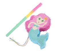 Gatuida Piñata Sirène pour Anniversaire Fille en Papier Résistant, Design Unique avec Bandeau et Chauve-souris, Décoration Facile pour Fête D'anniversaire Garçon et Filles