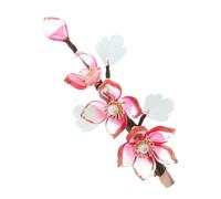 Gatuida Pince Cheveux Fleurie Vintage Chinoise Épingle Décorative Rouge Accessoire Élégant pour Filles et Femmes Clip et Antidérapant Style Ancien Authentique