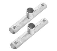 Gatuida Pince de Fixation en Aluminium Argenté pour Tête de Balai Serpillière Microfibre, Lot de 2 Pièces Technologie de Prise Sécurisée pour Tâches Ménagères