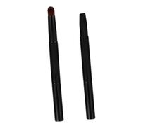 Gatuida Pinceau de Maquillage Double Embout Biseauté 2 Pcs Mini Rétractable Professionnel pour Sourcils Femmes Portables Capuchon Usage Quotidien