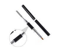 Gatuida Pinceau Gel Ongles Double Embout Noir Brosse et Outil Pickeur pour Extension et Nail Art et Multifonction pour Dessin et Modelage des Ongles
