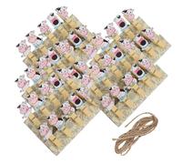 Gatuida Pinces à Photos en pour Décoration 10 Pièces Style Vache Légères Accessoires DIY pour Affichage Photo avec Corde