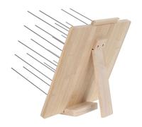 Gatuida Planche de Blocage en Bois Marron avec Aiguilles en Acier Inoxydable, Légère et Solide, pour Activités Artisanales et Création de Tricot Crochet