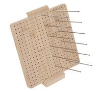 Gatuida Planche de Blocage et Usage Longue Durée avec Épingles en Acier Inoxydable en Bois Marron 23,5x23,5x1,5 Cm Stabilité pour Activités Artisanales et Vêtements