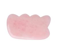 Gatuida Planche de Massage Facial de Quartz Naturel Forme de Vague Outil de Gua Sha pour Soin Peau Petite Portable Bord sans Irritation Massage Apaisant pour Visage et Rides