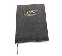 Gatuida Planificateur avec Couverture PU Holographique Cahier Calendrier pour Organisation Maison Budget et Repas Journal de Grossesse et Fitness