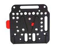 Gatuida Plaque à Rapide QR V Dégagement en Verrou pour Batterie Caméra | Aluminium Noir, Trous de Vis Variés, Léger, Accessoires pour Appareils Photo Numériques et Montage en V