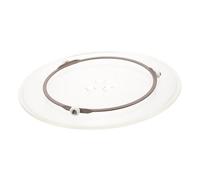 Gatuida Plaque de Cuisson Verre pour Micro Ondes avec Support Tournant et Bague de Plateau de Remplacement Chaleur pour Four Micro Ondes Facile à Nettoyer et Installer
