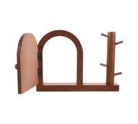 Gatuida Plaque de Recouvrement D'interrupteur en Bois Véritable Petite, Protection Décorative pour Interrupteur Simple, Finition Couleur Ancienne, Adaptée pour Chambre et Espace