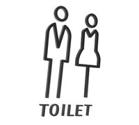 Gatuida Plaque de Signalisation Toilette Minimaliste Panneau Identification Wc Homme Femme Décoration Salle de Bain Installation Facile Accessoire de Signalisation Lavabo pour Bureaux et