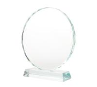 Gatuida Plaque de trophée en Cristal Vierge : trophée en Cristal - Plaque de Concours, Premier Prix, en Forme de Tournesol, pour la Reconnaissance d’Une réussite, 17,5 x 16 x 4 cm