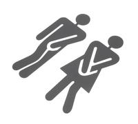 Gatuida Plaque Identification Toilettes Acier Inoxydable Noir de Panneaux Directionnels pour Salle de Bain Signe Wc et Décoratif pour Maison Bureau ou Restaurant