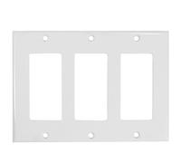 Gatuida Plaque Murale pour Interrupteur Triple Américaine en Polycarbonate Blanc, Finition Lisse, Compatible Prise Électrique, Protection Murale Solide pour Installation Électrique