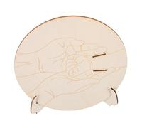 Gatuida Plaque Né Ronde Gravée Pour Annonce De Naissance Avec Support Souvenir De Crèche Et Shower