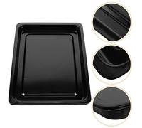 Gatuida Plat à Four Émaillé Noir Brillant, Plaque de Cuisson Rectangulaire 310240 en Acier Estampé, Résistant Haute Température pour Barbecue Extérieur Cuisine, Ustensile Cuisson