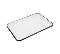 Gatuida Plat De Cuisson En Émail Plateau À Biscuits Plateau Rectangulaire De Service Rétro Rectangulaire Assiette En Émail Pour Four Assiette À Nouilles
