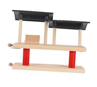 Gatuida Plate-Forme de Gare Bois pour Circuit Train Accessoire de Jeu DIY Modèle Station Ferroviaire pour Garçon Fille Compatible Rails Train Éducatif Bois Sûr et Facile à Assembler