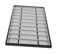 Gatuida Plateau à Emplacements pour Montres Support Montre Élégant Cuir Noir et Intérieur Velours pour Rangement Bijou Anti-Rayures pour Usage Domestique et Boutique