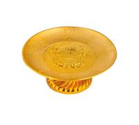 Gatuida Plateau de Rangement Classique en Plastique Or Motif Lotus pour Offrandes Bouddhistes, Robuste Odeur, pour Sacrifices au Temple Réutilisable
