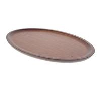 Gatuida Plateau de Service Design Élégant en Bambou Marron Ovale pour Griller Viandes et Servir Collations Adapté la Cuisine Présents de Mariage