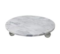 Gatuida Plateau Multifonction en Marbre Naturel Rond 30 Cm, Support Porte-Bijoux et Porte-Fruits pour Maison, Plateau Décoratif Nordique pour Rangement et Présentation la Cuisine