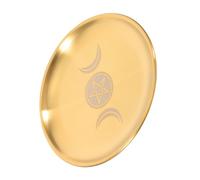 Gatuida Plateau Rituel Acier Inoxydable Étoile Lune Support Décoratif pour Bougies Rangement Bijoux et Candélabres Élégants Accessoire Cérémonial Multifonctionnel