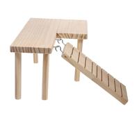 Gatuida Plateforme Bois Décorative pour Chinchilla et Hamster Escalade avec Crochet Accessoire Cage Petit Animal pour Exercice et Jeu