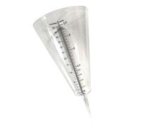 Gatuida Pluviomètre Transparent Cône Jardin avec Pied Insertion Outil de Mesure Précis Pluie Extérieur Jauge Pluie Plastique pour Arrosage et Aménagement Paysager