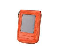 Gatuida Pochette Carte Bleue Anti-vol Cuir Véritable Orange Protection Rfid Piratage Multi Emplacements Capacité Importante pour Cartes de Crédit et Identité Étui Fin et Léger Femme Usage