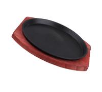 Gatuida Poêle Fonte Naturelle pour Fajitas Cuisson Maison Revêtement Antiadhésif Distribution Uniforme de Chaleur pour Grillades et Repas Familiaux