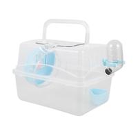 Gatuida Portable Cage for Small Pets Transparent Hamster House with Secure Design Plastic Travel Carrier for Hamsters and Hedgehogs Easy-to-Carry Outdoor Small Animal Container