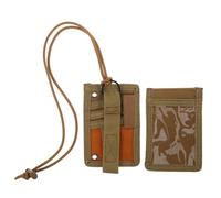 Gatuida Porte-badge portefeuille - Porte-cartes d'identité avec tour de cou ajustable - Organiseur/pochette à scratch avec anneau -clés pour les voyages, le travail et le quotidien