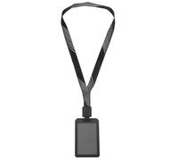 Gatuida Porte-Badge Transparent avec Cordon Rayé à Enrouleur Étui pour Cartes D’Identité Format Standard Lot 1 Pièce Porte-Cartes Professionnel pour Travail et Usage Quotidien