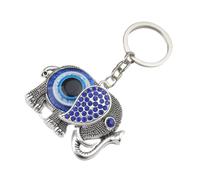 Gatuida Porte-clés Éléphant Décoratif Bleu avec Œil Protecteur Pendentif pour Clés Sac et Décoration Maison Accessoire Mode Unisexe