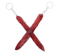 Gatuida Porte-clés en Forme De Saucisse Imitation De Nourriture Pendentif en Forme De Saucisse Artificielle Porte-clés en Fausse Nourriture