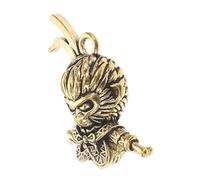 Gatuida Porte-clés Roi Singe Laiton Charme Astrologie Chinois Bijou Sac à Dos Accessoire Cadeau Polyvalent
