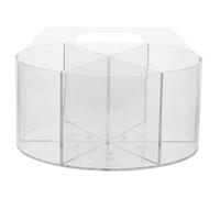 Gatuida Porte-crayon Rotatif en Acrylique Transparent 6 Compartiments pour Organisation Bureau, Rangement Marqueurs et Pinceaux, Design Moderne et Fonctionnel pour École et Maison