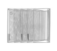 Gatuida Porte-Documents Mural en Métal Argenté 5 Niveaux, Organisateur Mural de Dossiers pour Bureau et Maison, Rayonnage de Rangement de Documents Multifonction, Étagère de Classement