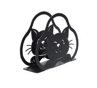 Gatuida Porte-serviettes de Table Fer Décoratif Chat Noir Distributeur Pratique pour Cuisine Camping et Fêtes Résistant Design Réaliste Compact