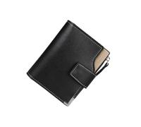 Gatuida Portefeuille Homme Cuir Trifold avec Porte Cartes Mince Capacité pour Billets Style Rétro Classique Noir