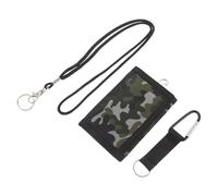 Gatuida Portefeuille Pliable Camouflage Militaire pour Homme Pochette à Billets Compacte avec Mousqueton Robuste Porte-Clés Intégré pour Randonnée et Usage Outdoor Porte-Cartes