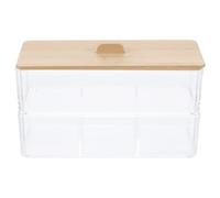 Gatuida Pot à Cotons-tiges Acrylique avec Couvercle Étui de Rangement pour Cotons Boîte Transparente pour Cotons-tiges et Cure-Dents