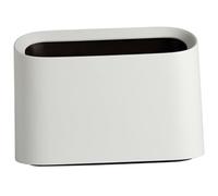 Gatuida Poubelle de Bureau Double Couche Compacte Plastique Blanc Corbeille de Table Petite Forme pour Déchets Poubelle de Chevet Polyvalente pour Maison et Bureau