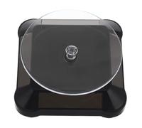 Gatuida Présentoir à Bijoux Rotatif Solaire Abs, Plateau Tournant Motorisé Électrique, Support D'exposition Polyvalent pour Boutiques et Vitrines, Socle Rotatif Noir Double Usage, Format Compact
