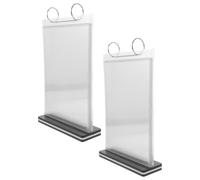 Gatuida Présentoir de Menu Mécanisme à Feuillets Multiples Acrylique Transparent 2 Pièces Résistant aux Rayures, Design Moderne pour Usage Commercial et Personnel