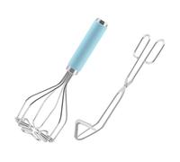 Gatuida Presse Purée Pomme de Terre Réutilisable Inox Presse Légumes Rapide avec Pince Alimentaire Outil de Cuisine Pratique pour Purée Fine et Manipulation Stable