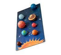 Gatuida Puzzle Bois Montessori Jeu Éducatif Système Solaire pour Garçon Fille Blocs à Empiler et Cognitif et Motricité Puzzle Spatial Garçon Fille