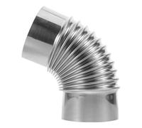 Gatuida Raccord coudé pour de cheminée en Acier Inoxydable, pour cheminées d'extérieur, raccords de de de Combustion pour poêle à Bois Rural, Tente de Camping, Chauffage, randonnée en Plein air